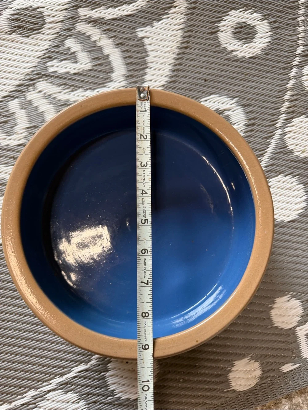 Vintage Bretby Stoneware Dog Bowl 9.25”